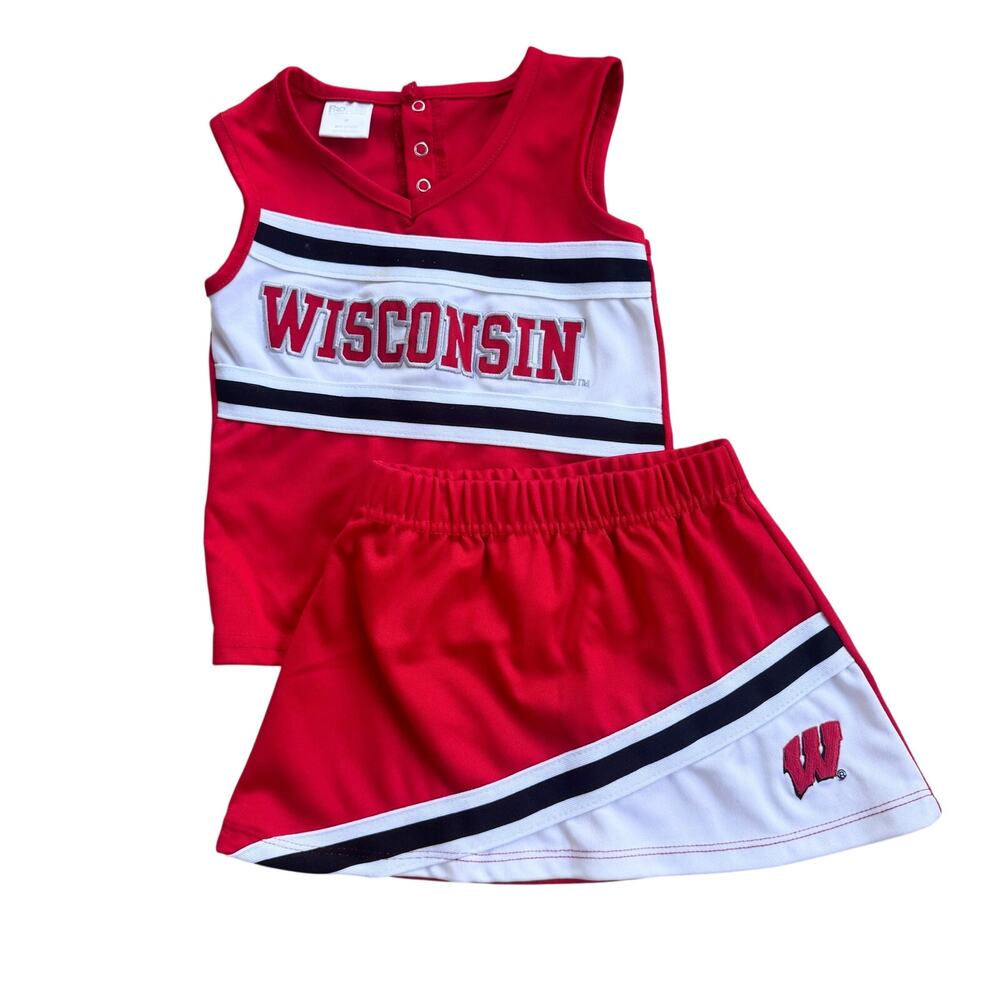 Pro Edge Wisconsin Badgers 2pc Cheerleading Set Size 2T